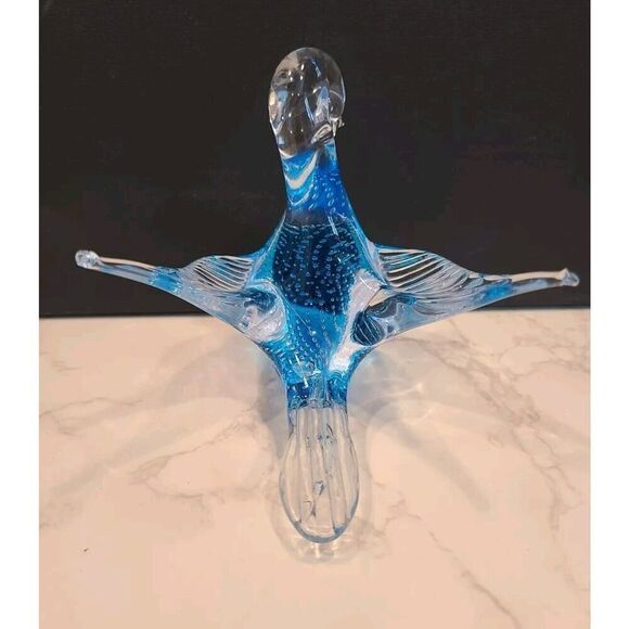 Vintage Mid Century FM Konstglas Style Glass Bird Controlled Bubbles Art Glass - Picture 3 of 15